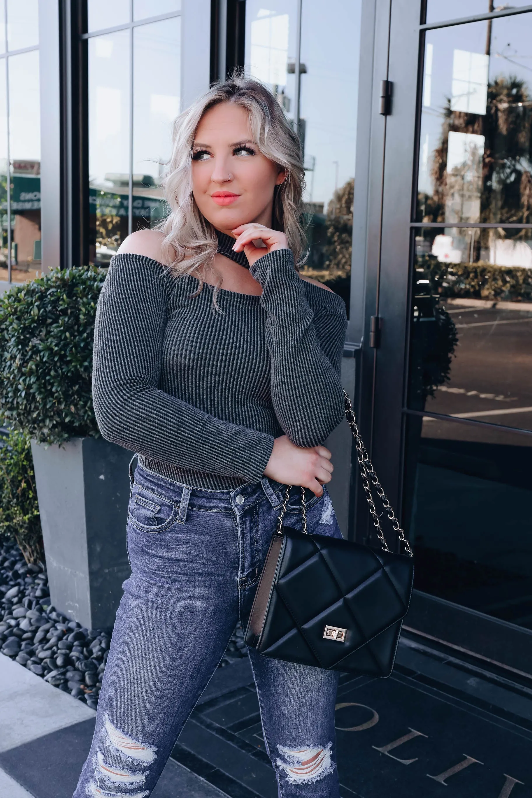 Scenic Off Shoulder Cut Out Top