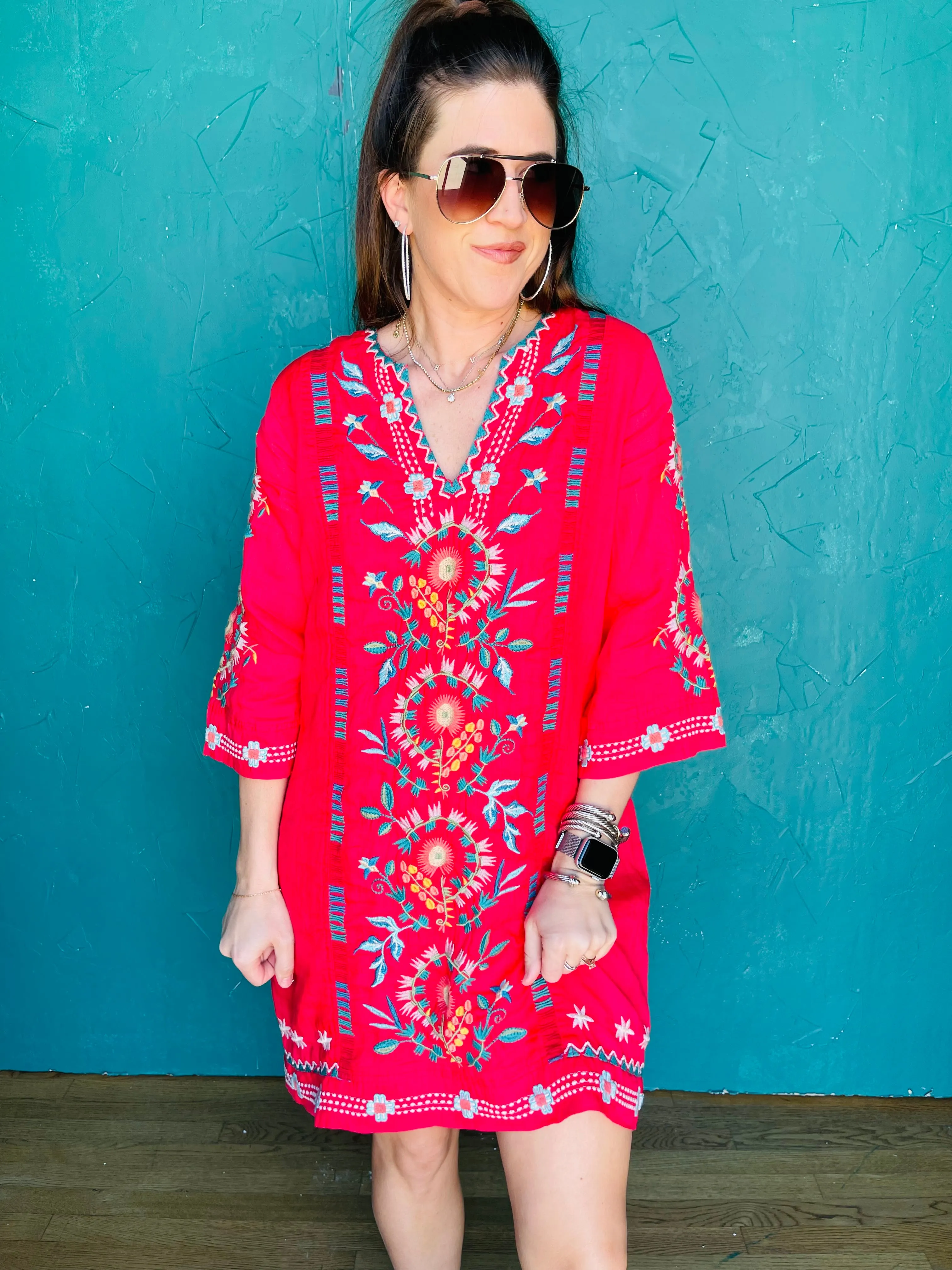 Seamed Swing Dress
