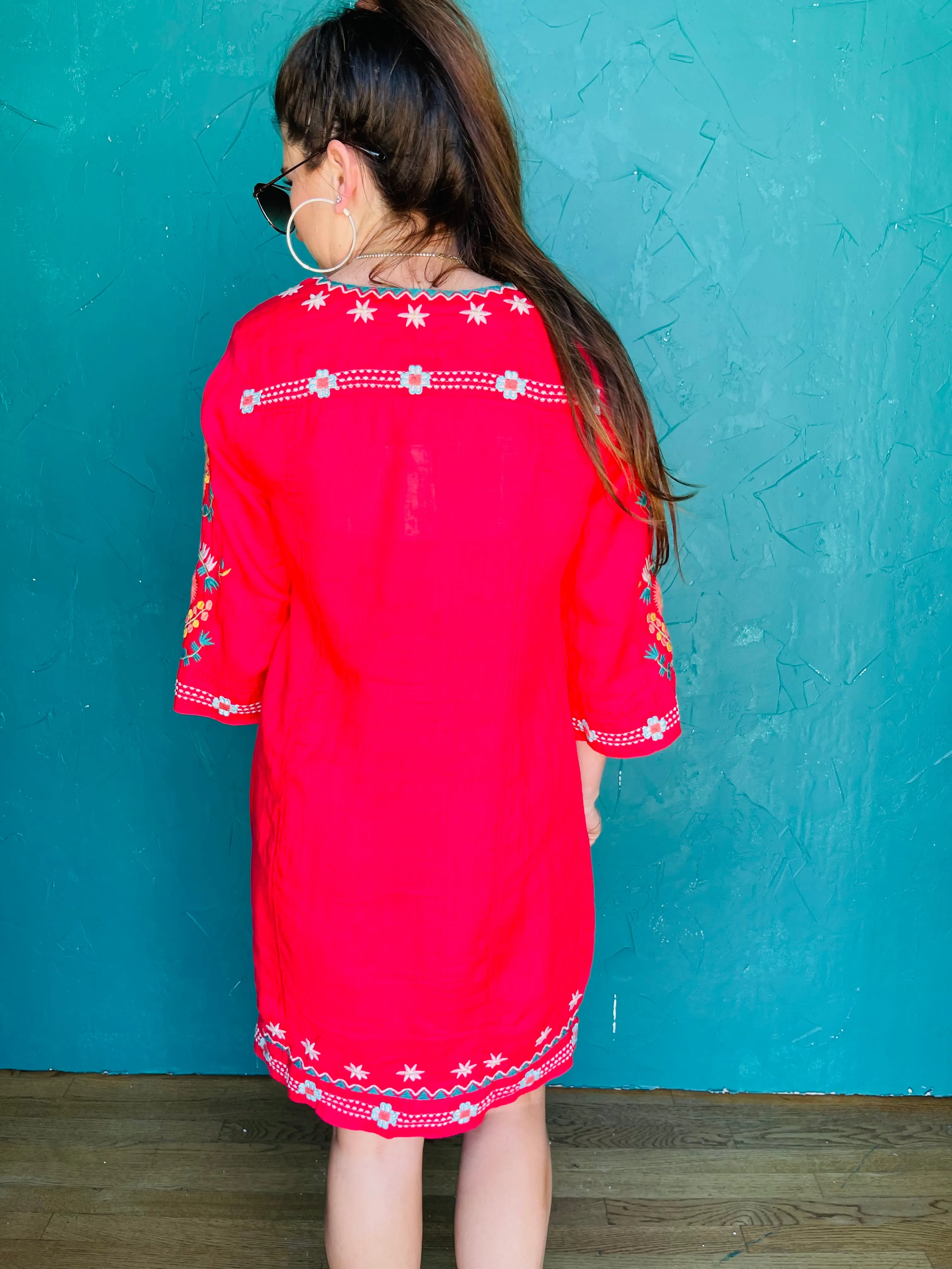 Seamed Swing Dress