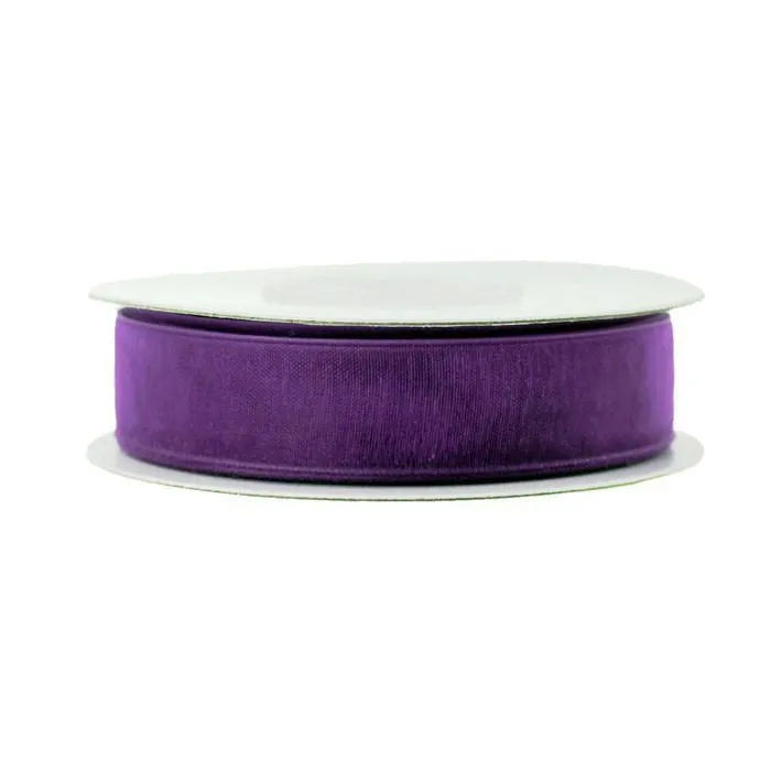 Sheer Organza Ribbon, 5/8-inch, 25-yard