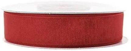 Sheer Organza Ribbon, 5/8-inch, 25-yard