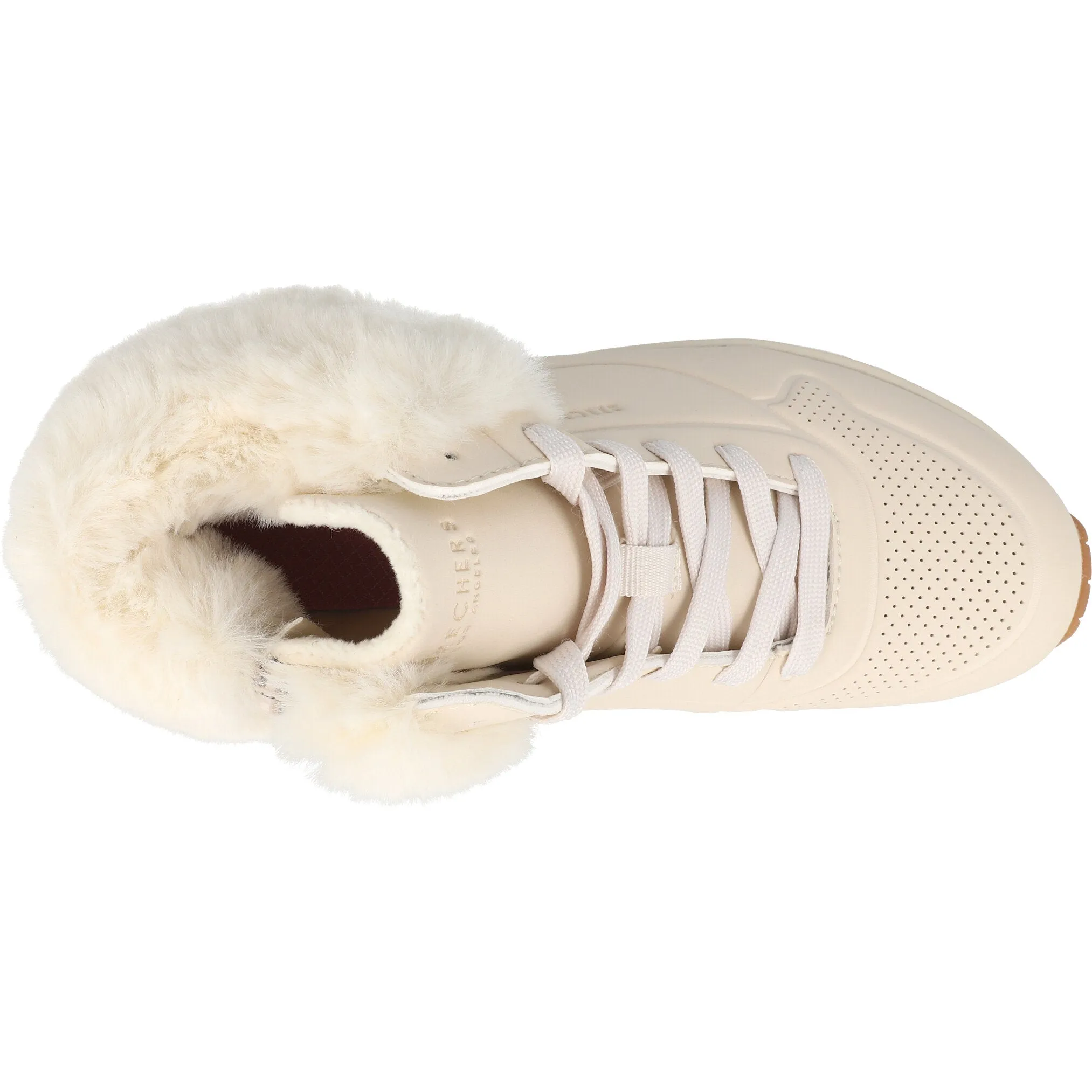 Skechers Uno Natural Faux Fur Sneakers