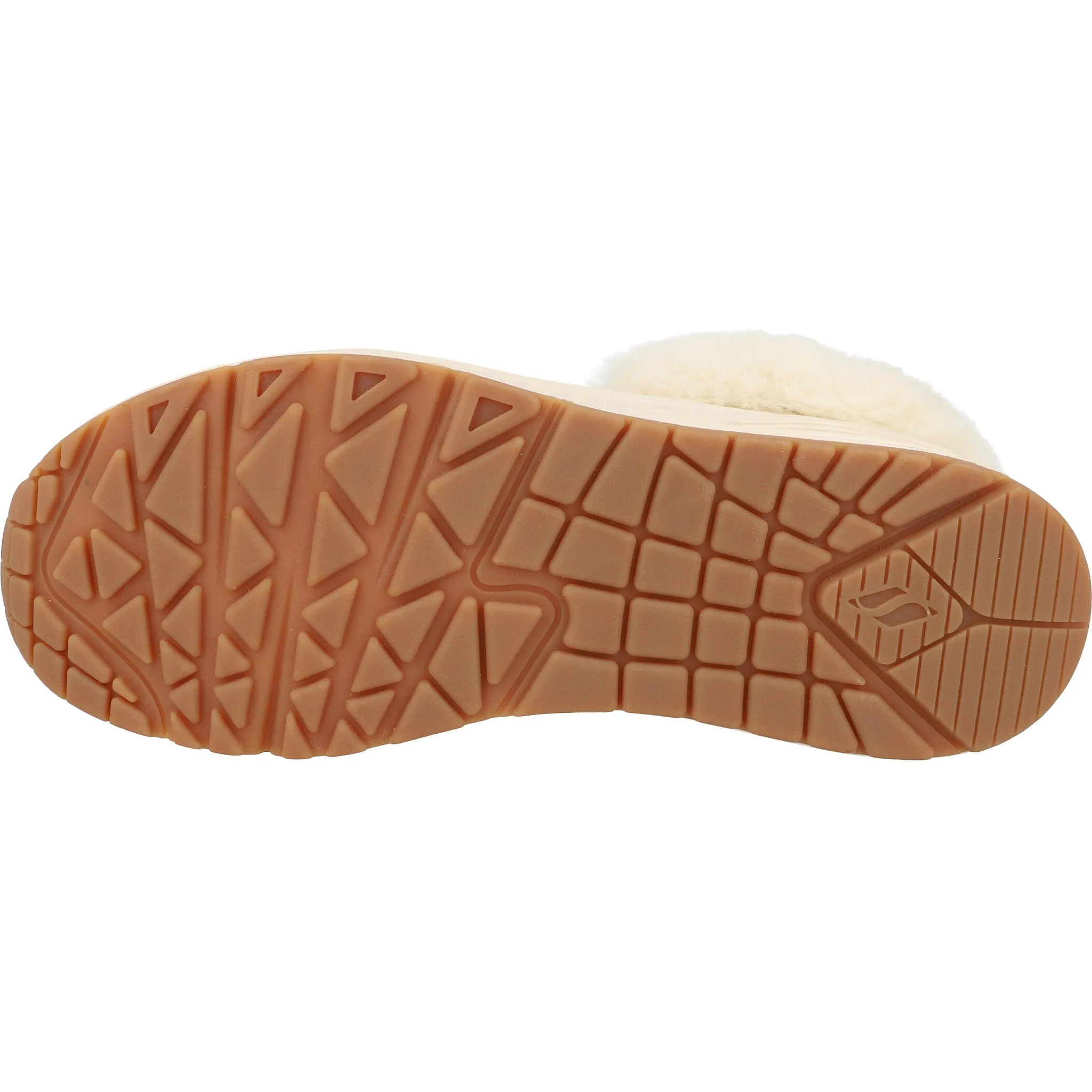 Skechers Uno Natural Faux Fur Sneakers