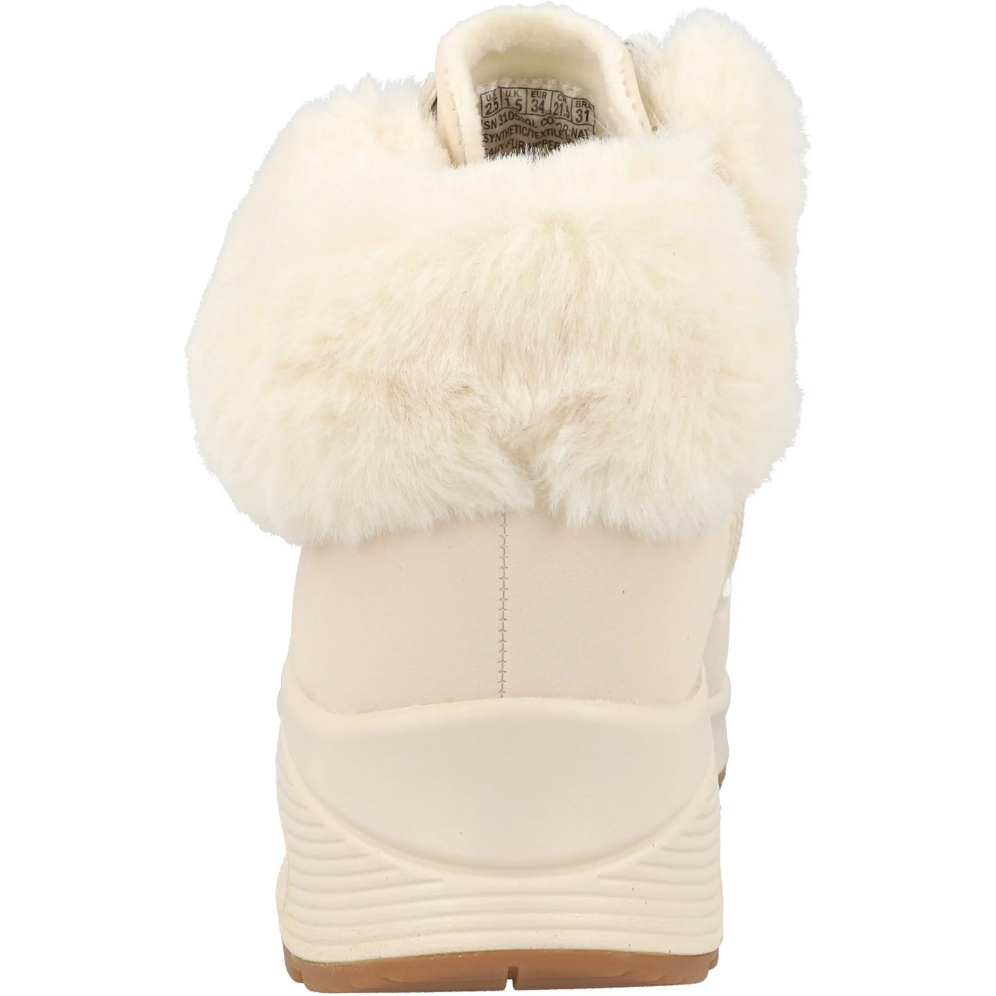 Skechers Uno Natural Faux Fur Sneakers