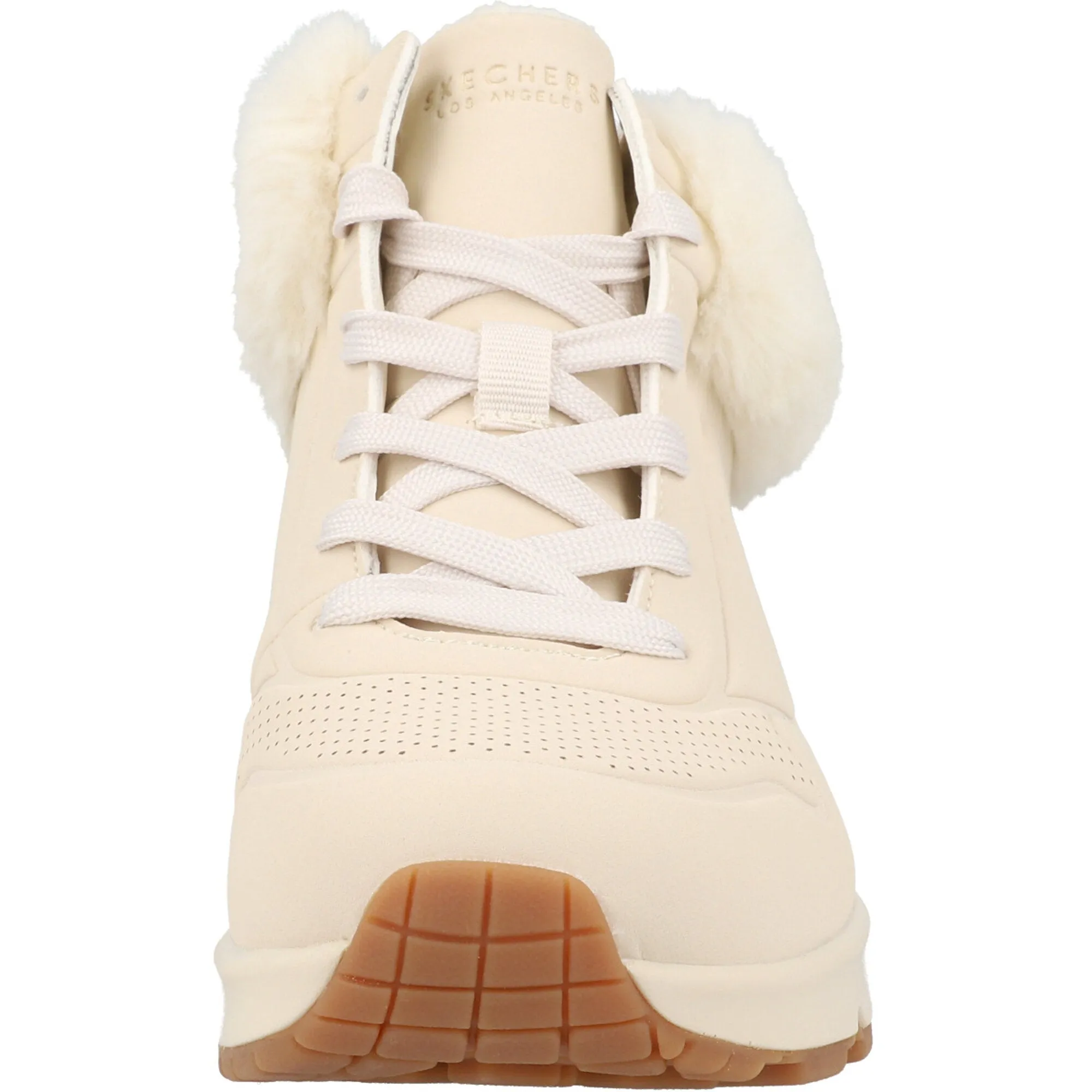 Skechers Uno Natural Faux Fur Sneakers
