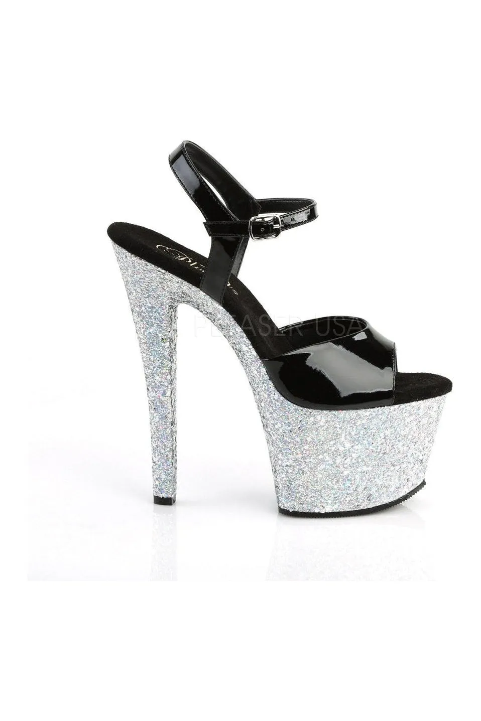 SKY-309LG Platform Sandal  | Black Patent