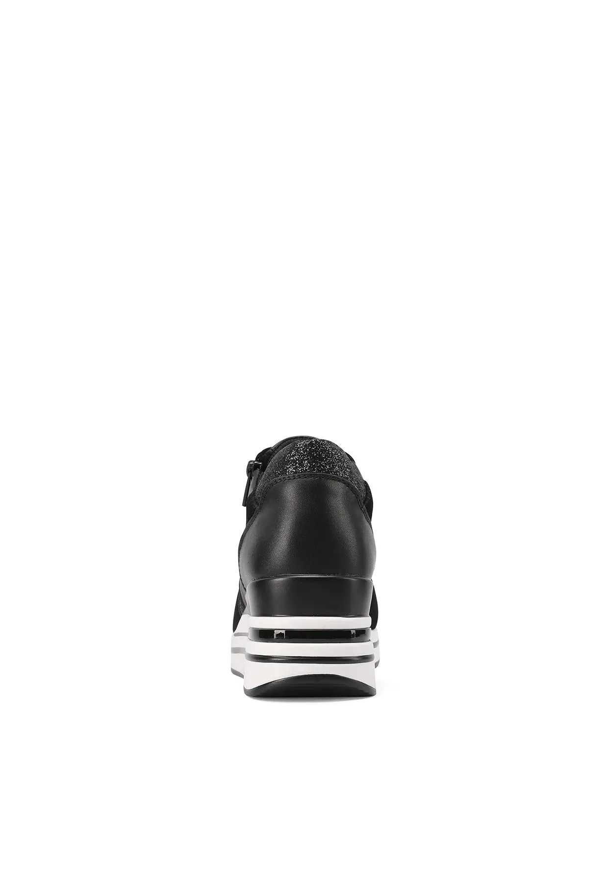 Sneakers in vera pelle con platform QH8013