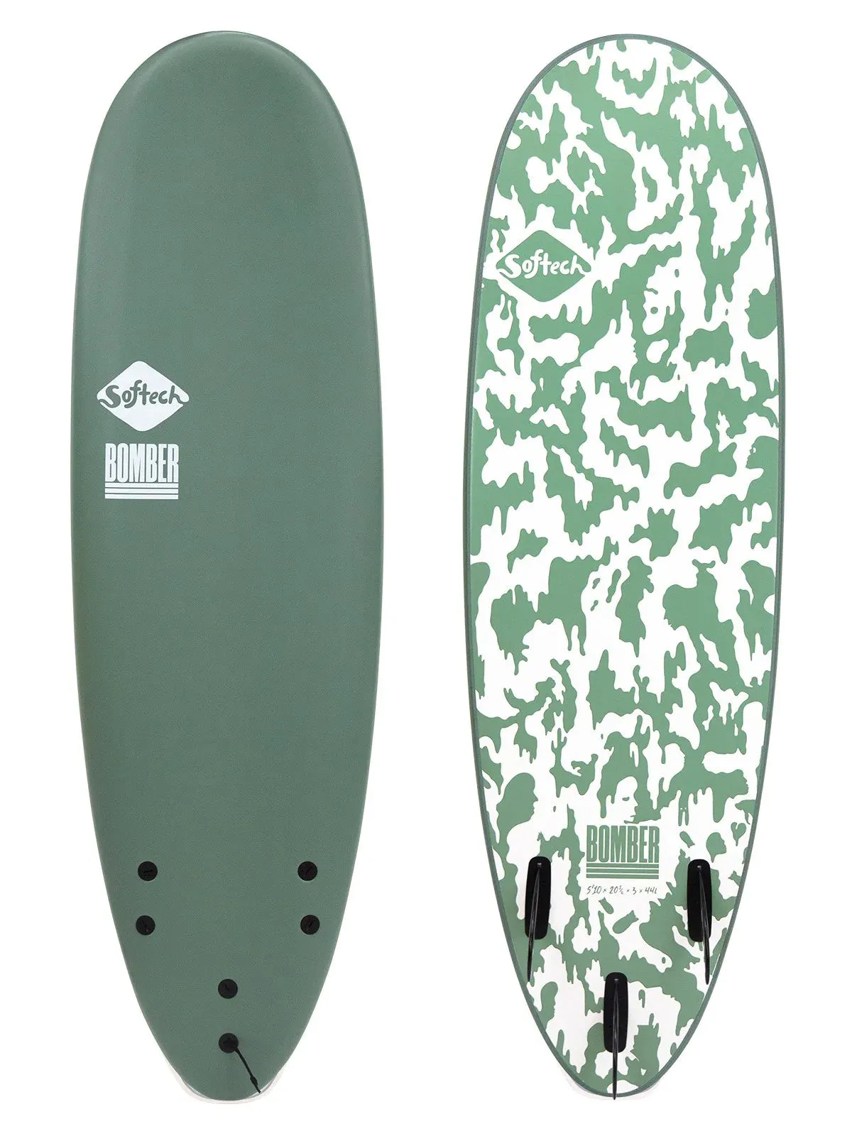 Softech 6'4" Bomber Smoke Green/ White