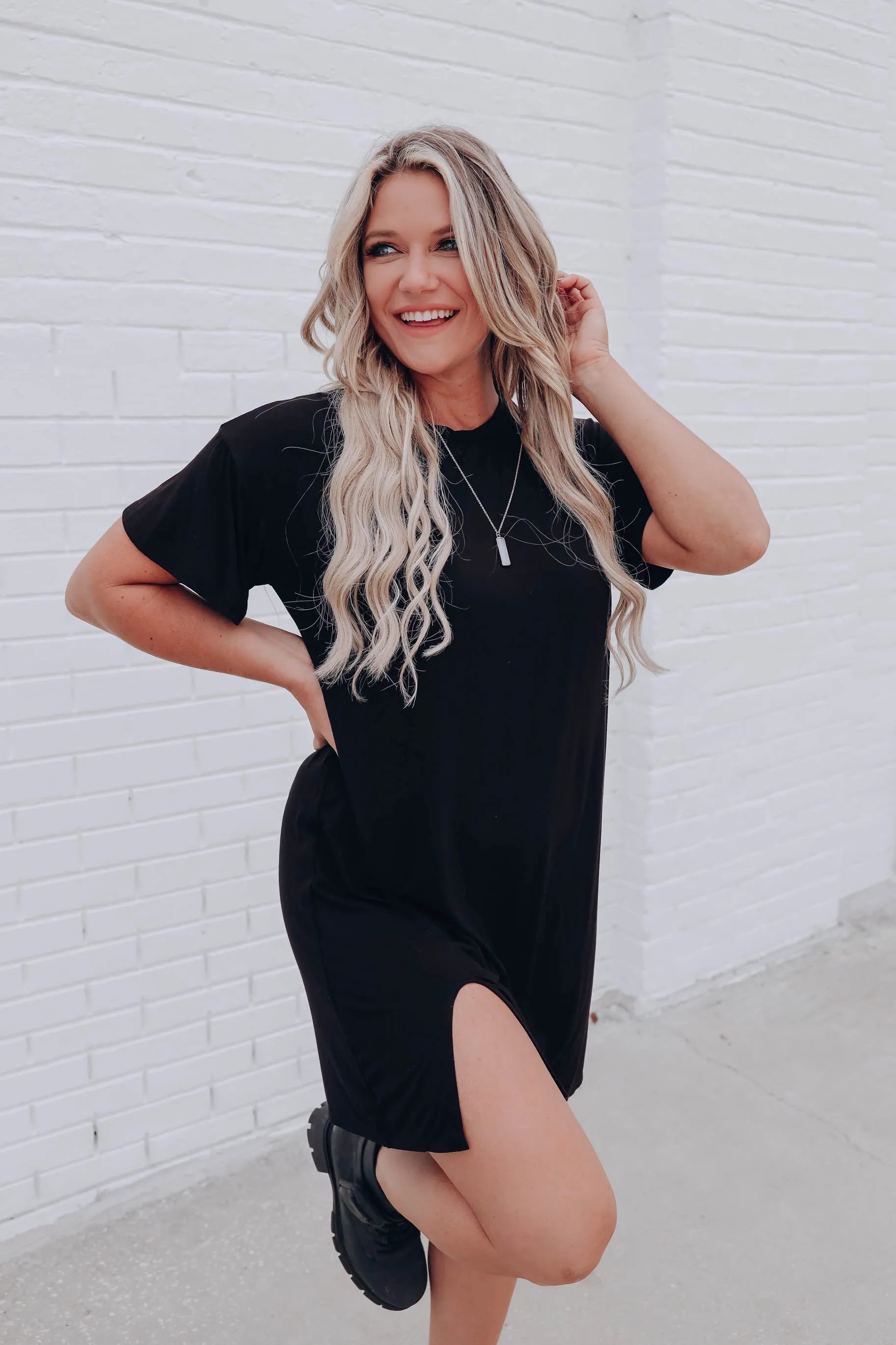 Softest Touch T-Shirt Dress - Black