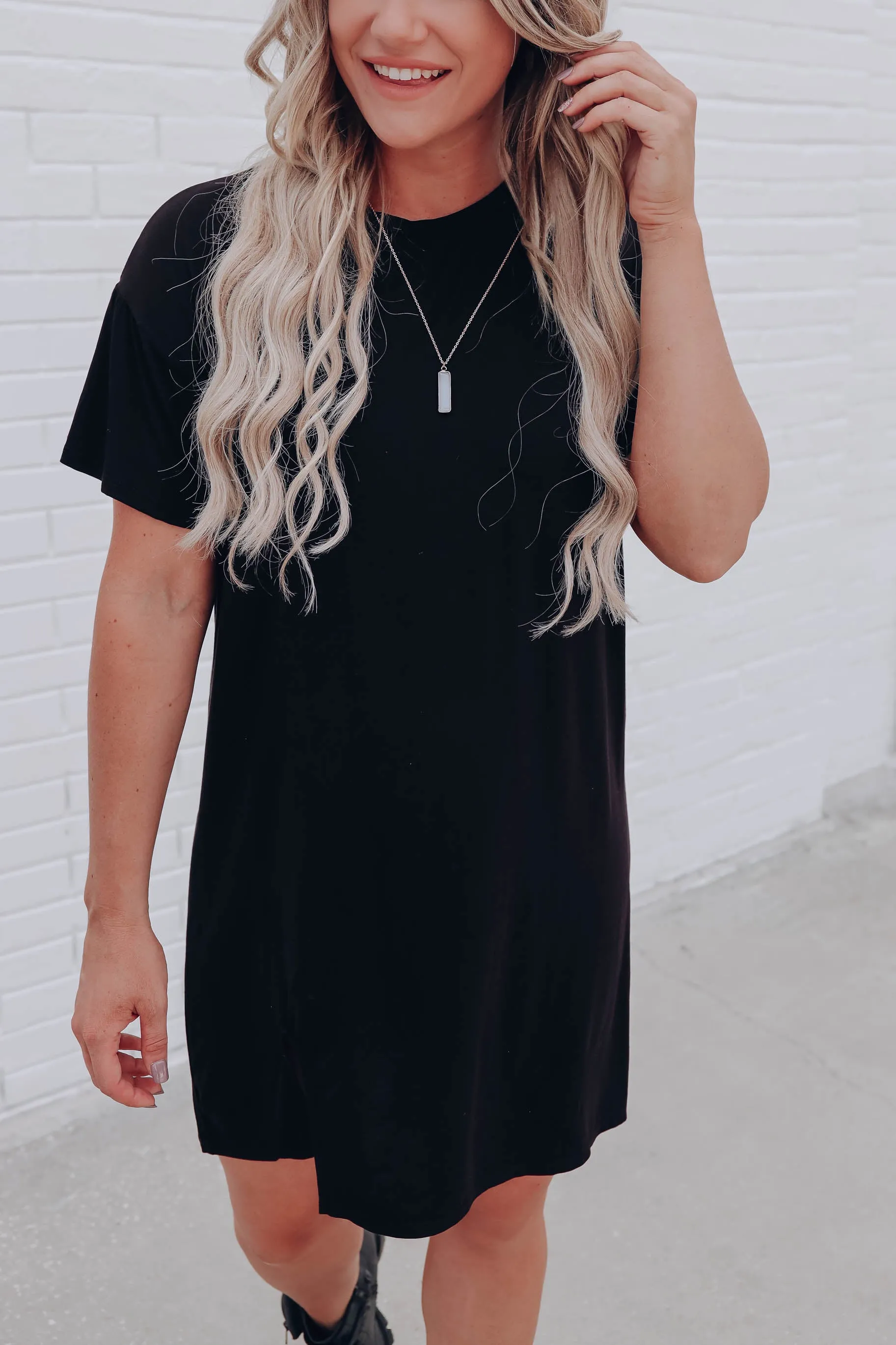 Softest Touch T-Shirt Dress - Black