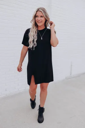 Softest Touch T-Shirt Dress - Black