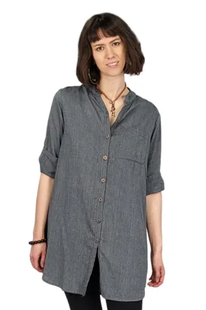 Solid Tunic Blouse