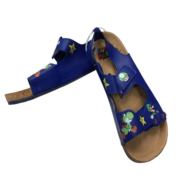 Super Mario NWOT Boy's Blue Sandals Size 1.5 Youth