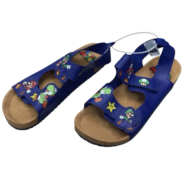 Super Mario NWOT Boy's Blue Sandals Size 1.5 Youth