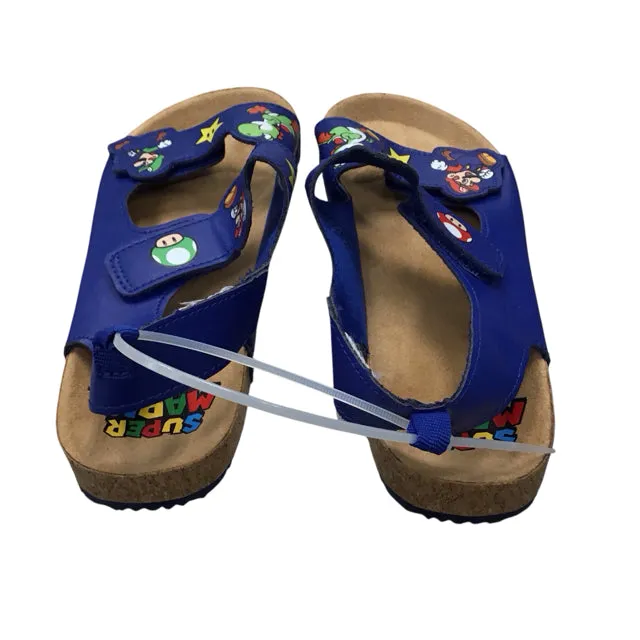 Super Mario NWOT Boy's Blue Sandals Size 1.5 Youth