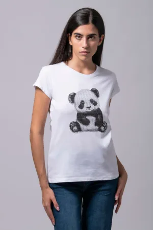 T-shirt bianca Panda