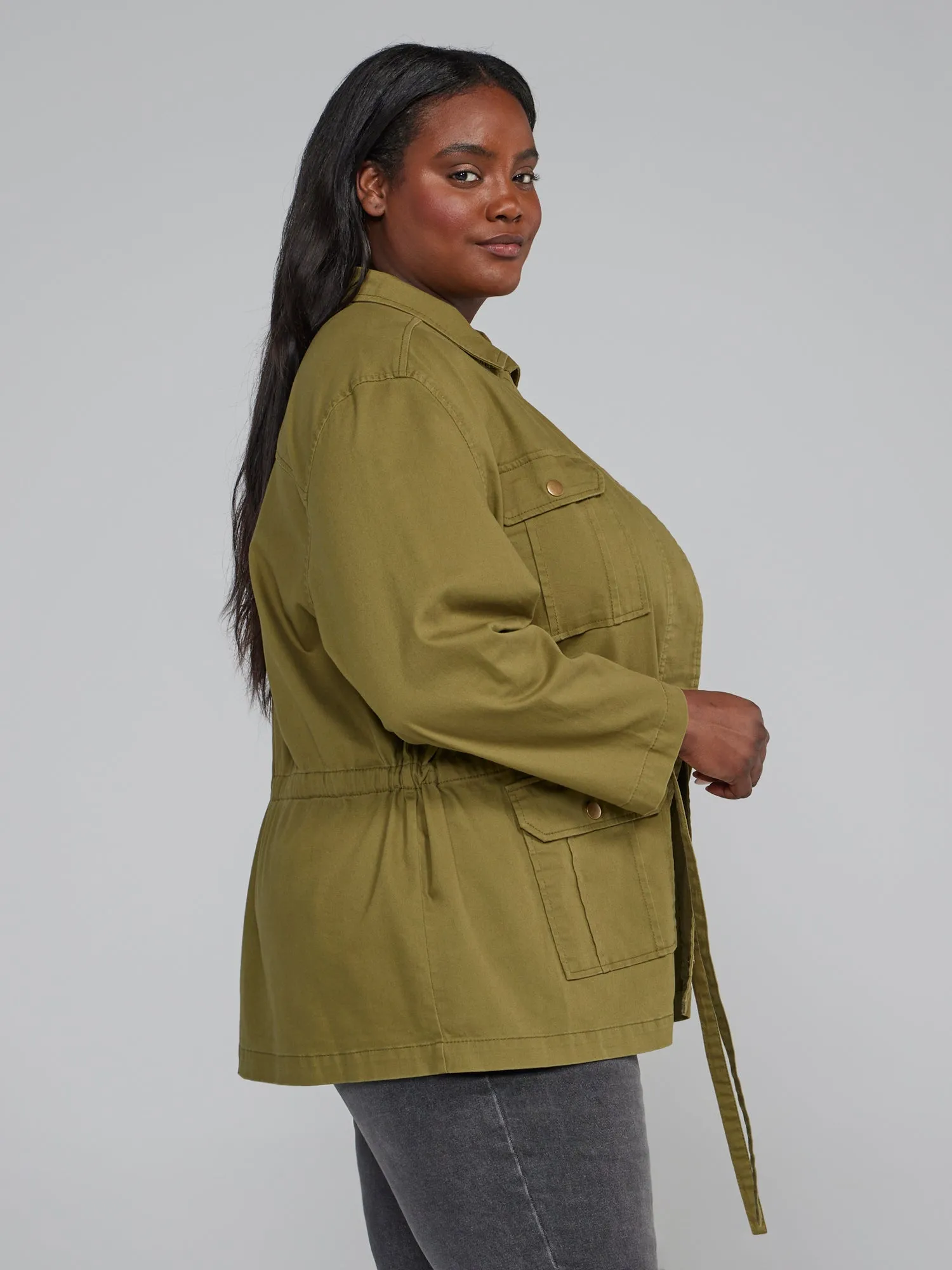 Tie-Waist Utility Jacket