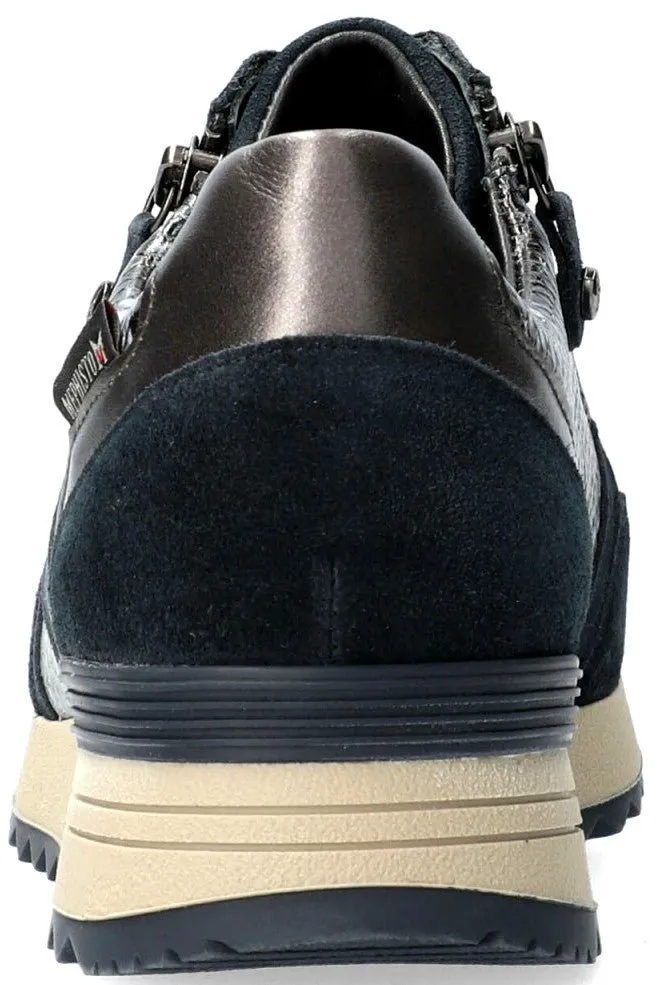 'Toscana’ women's lace-zip sneaker - Blue