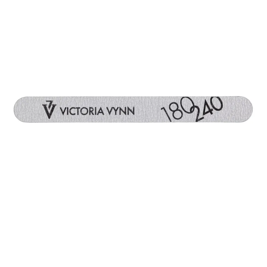 Victoria Vynn Straight Grey Nail Files 180/240 10pcs