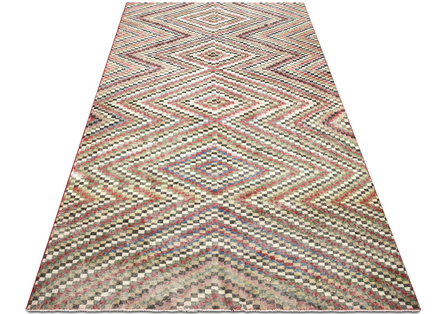 Vintage Turkish Mid-Century-Modern Rug - 5'10" x 10'6"