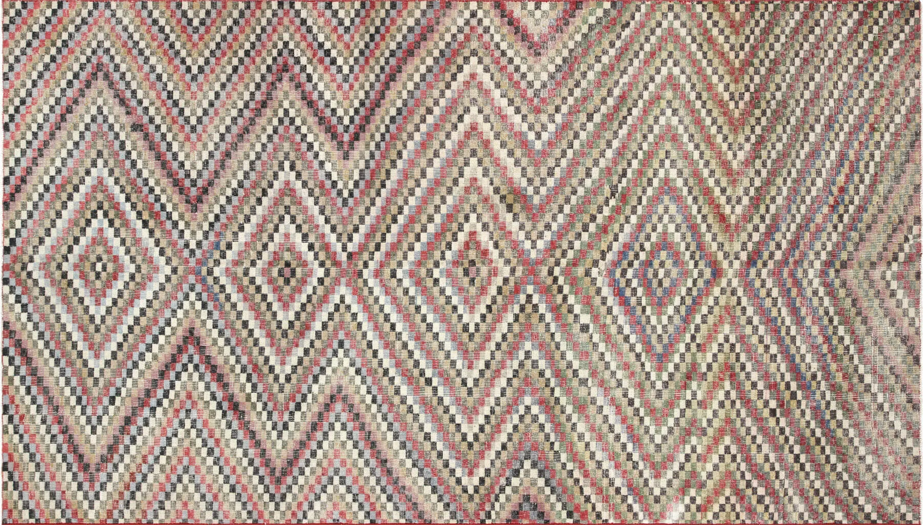 Vintage Turkish Mid-Century-Modern Rug - 5'10" x 10'6"