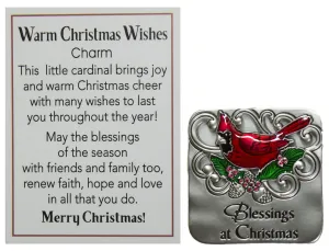 Warm Christmas Wishes Holiday Pocket Charm With Story Card