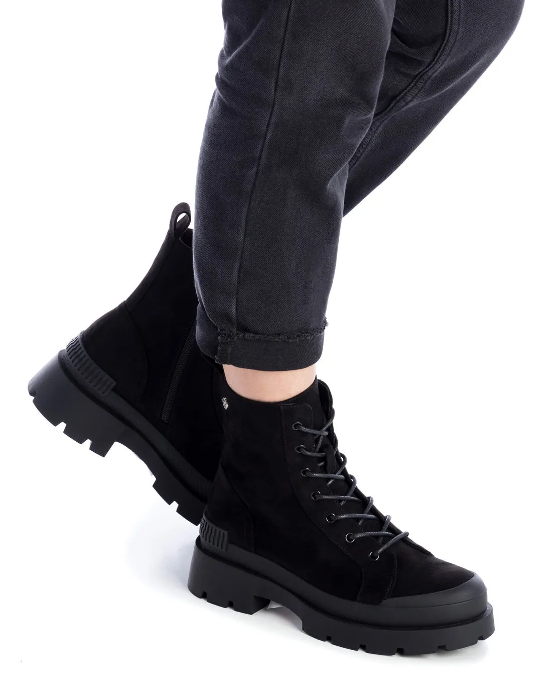Women's  Suede Lace-Up Booties By XTI 140571