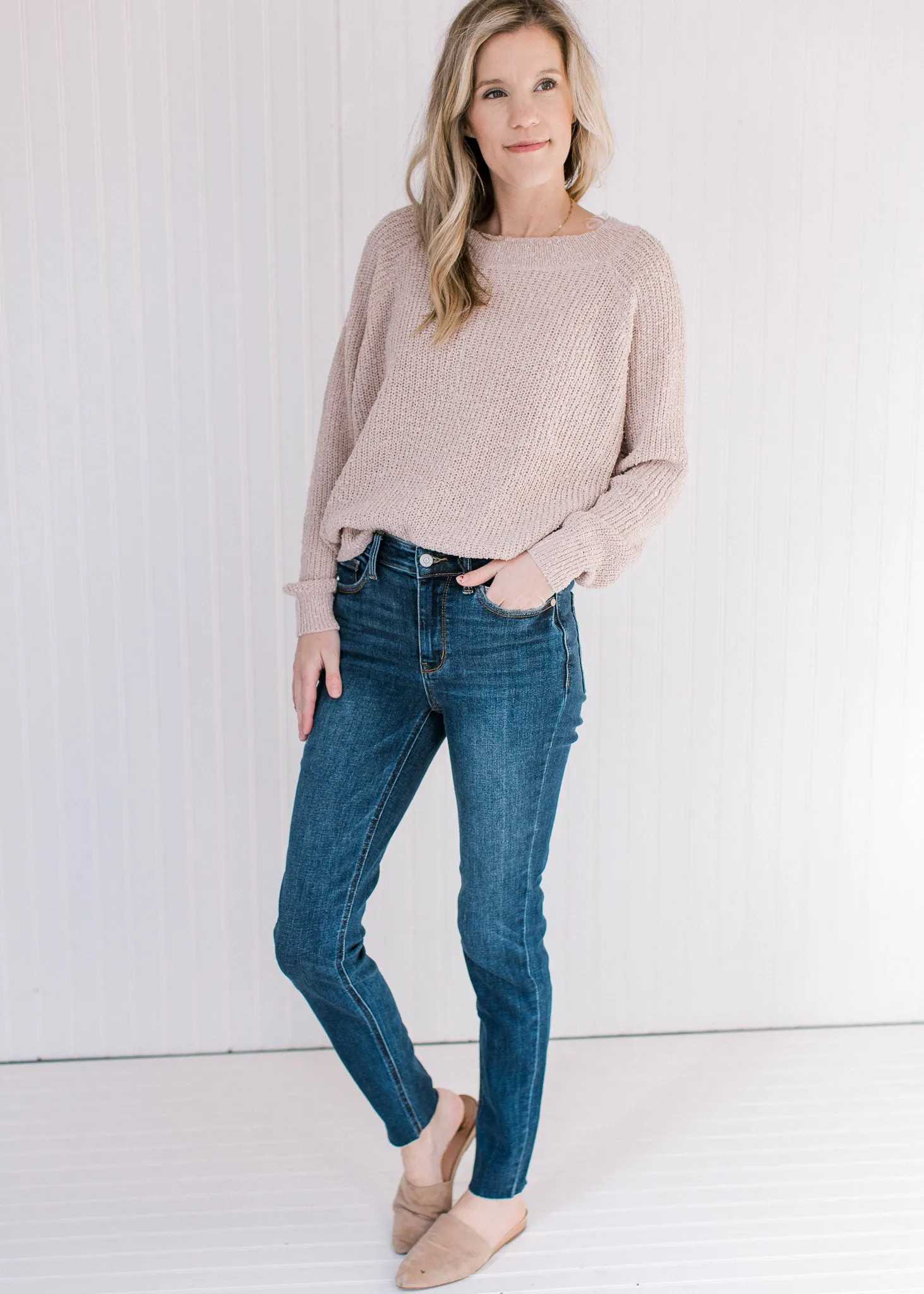 X Creamy Textured Sweater