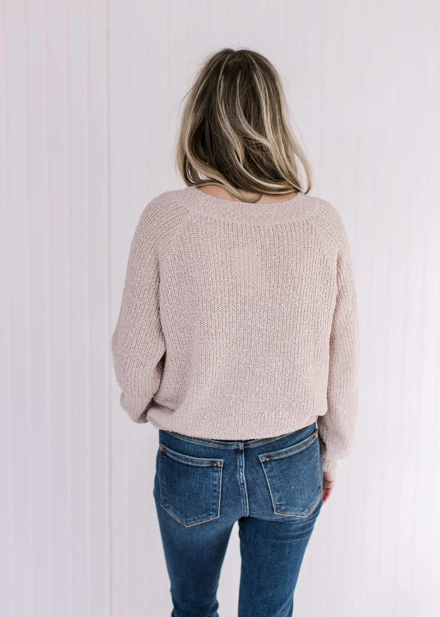 X Creamy Textured Sweater