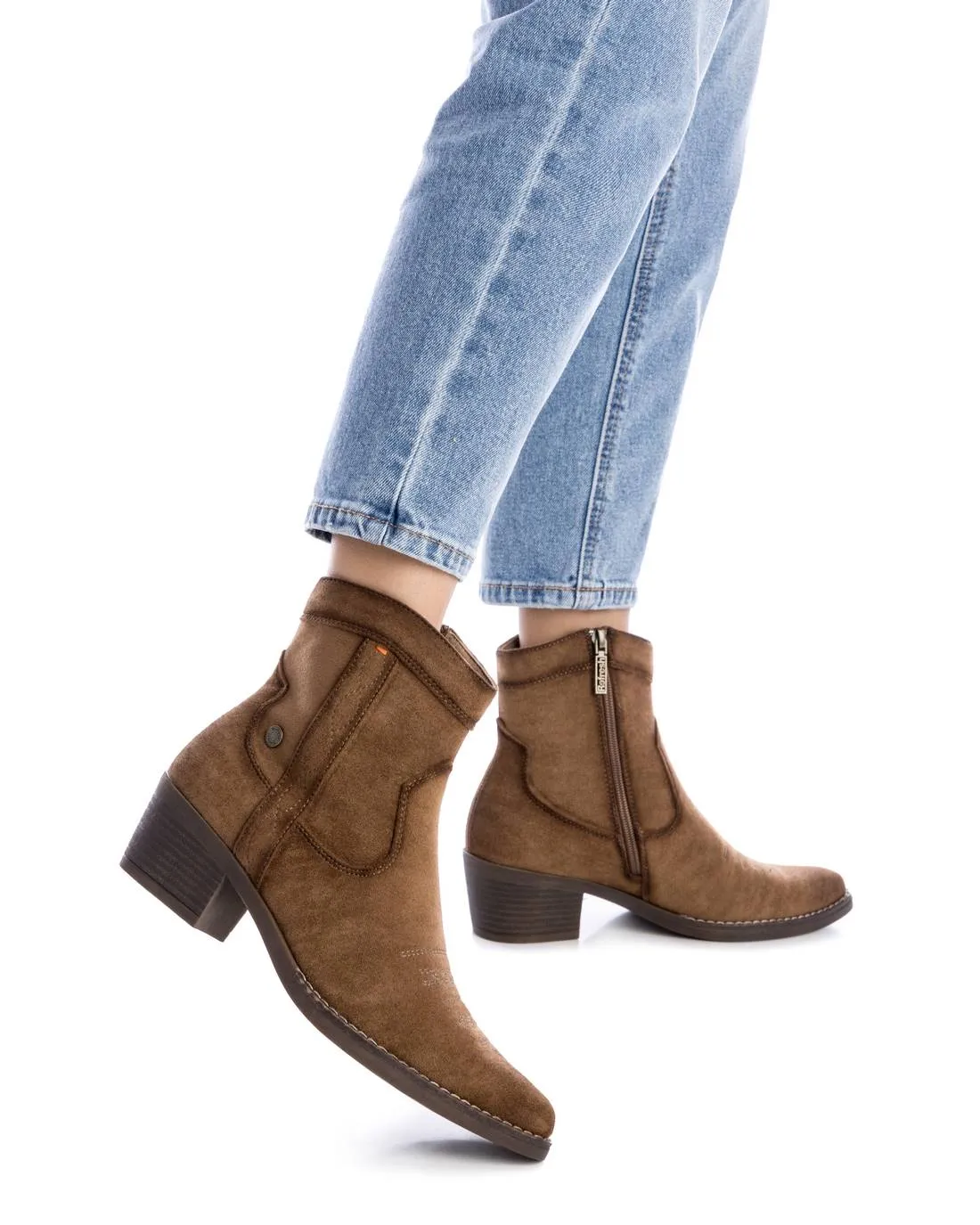 XTI Women's Italian Western Suede Booties By XTI 172126