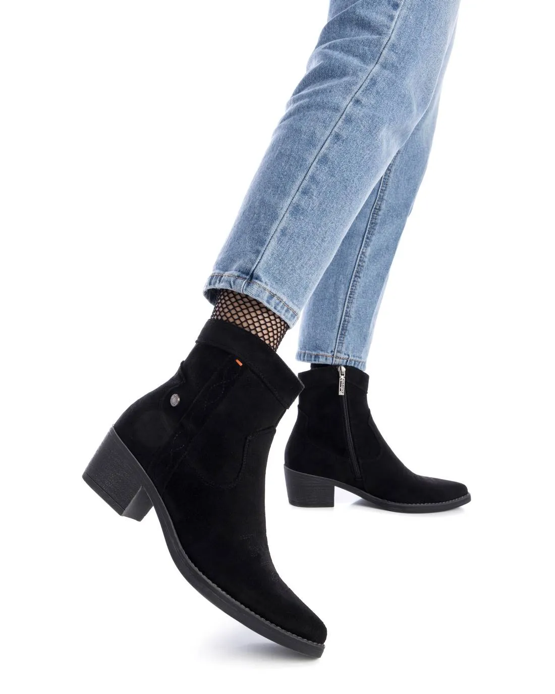 XTI Women's Italian Western Suede Booties By XTI 172126