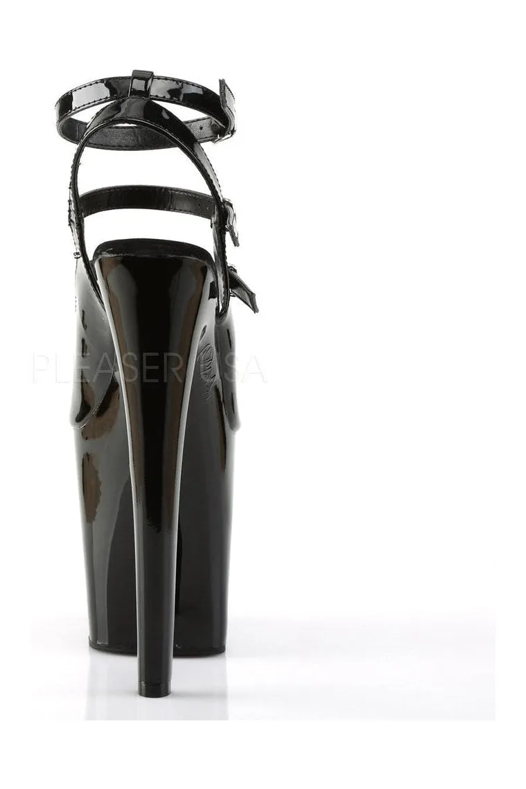 XTREME-873 Platform Sandal  | Black Patent
