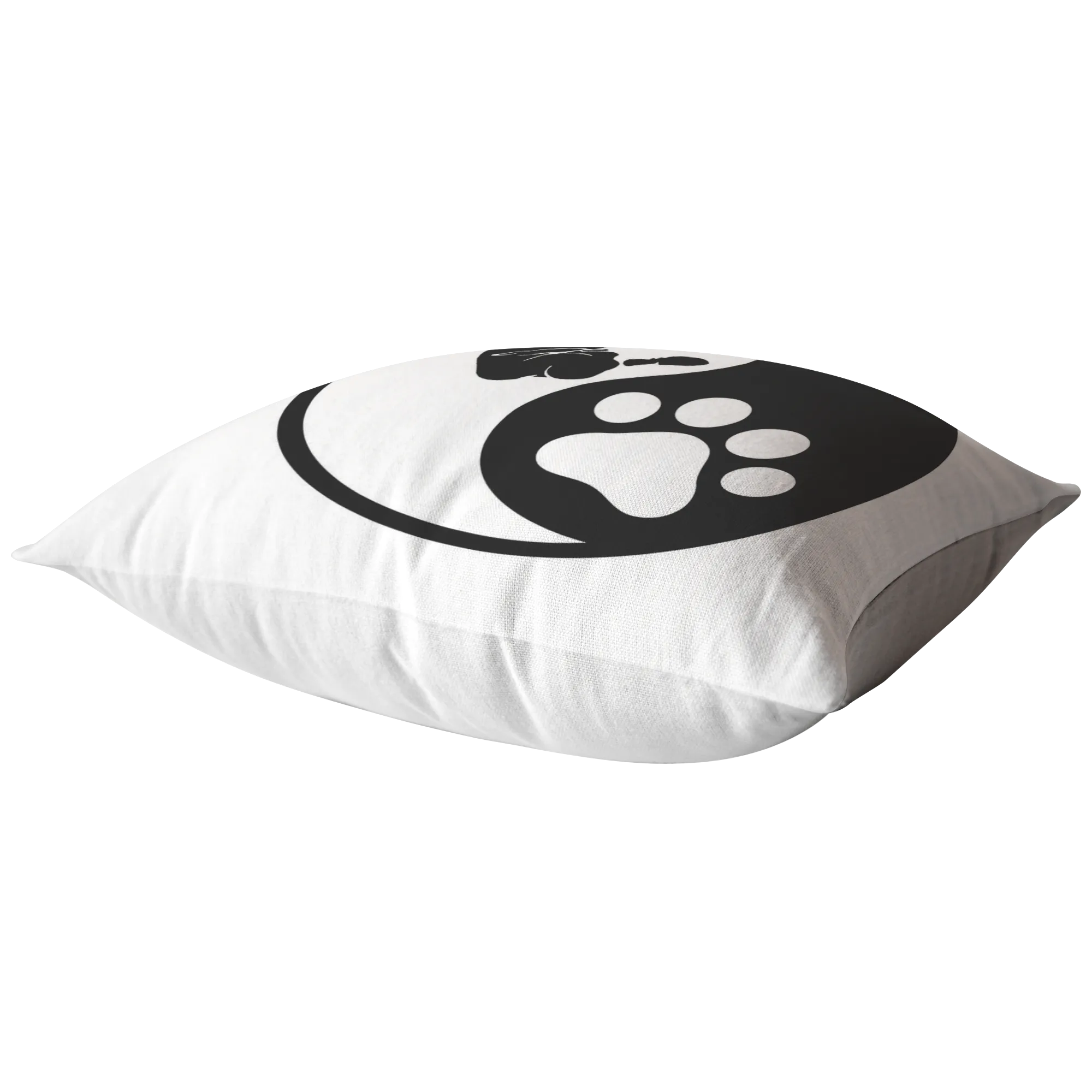 Yin & Yang - Dog Paw and Human Hand - Pillow